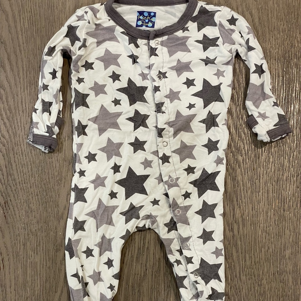 Kickee Pants bamboo star footie